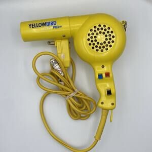 Conair Pro Yellow Bird Hair Dryer #YB075W works - 4 hot and cold settings- VIDEO